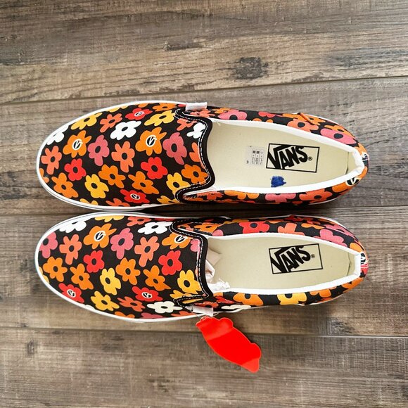 NEW Vans Mens 13 Shoes Classic Slip On Floral Low Flower Sneaker Low Skateboard - Picture 6 of 11